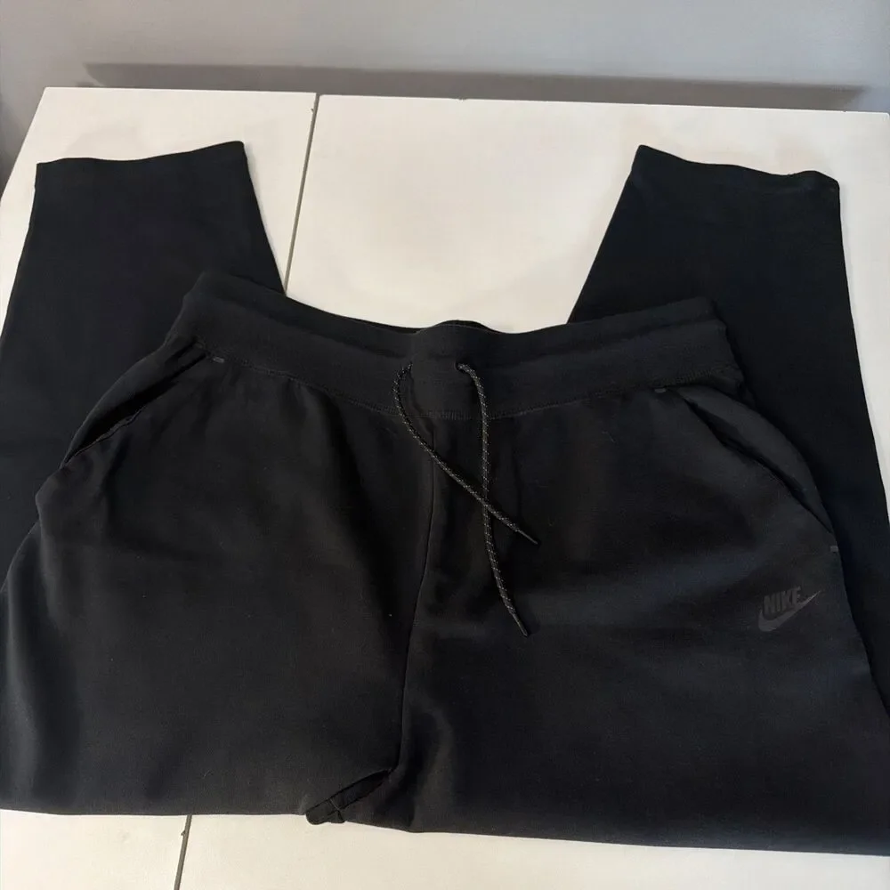 Nike Men's Loose Fit Sweatpants 2XL Straight Leg Black Drawstring Joggers NWT